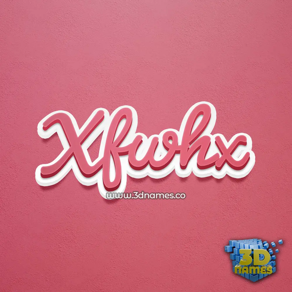 xfwhx in Red Scribble style - 3D name wallpaper