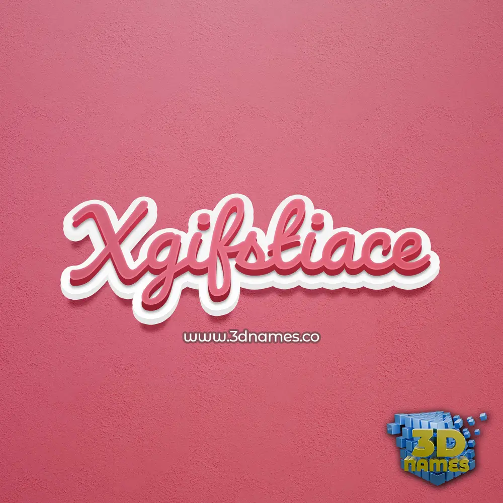 xgifstiace in Red Scribble style - 3D name wallpaper