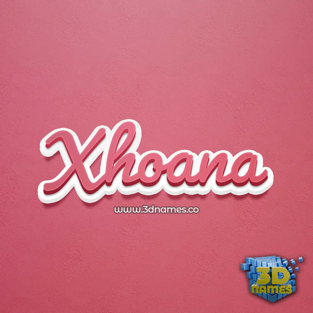 xhoana in Red Scribble style - 3D name wallpaper