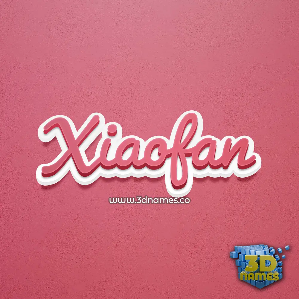xiaofan in Red Scribble style - 3D name wallpaper