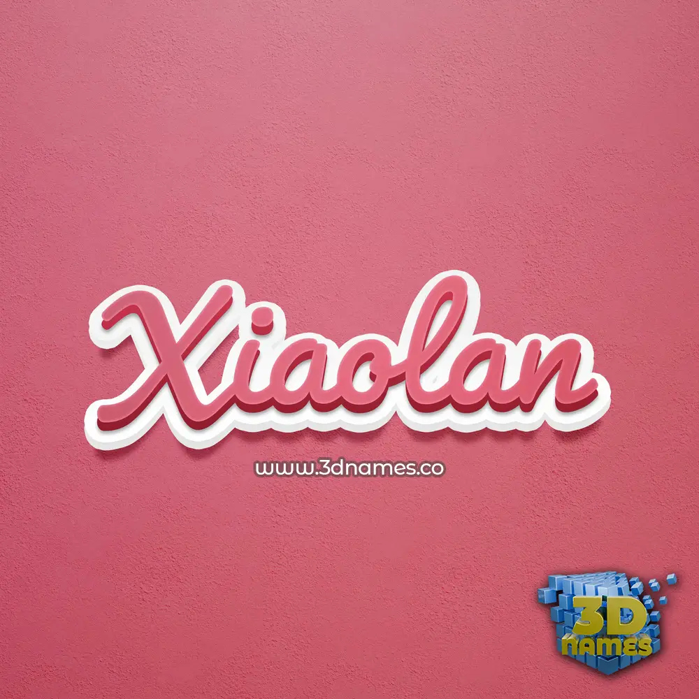 xiaolan in Red Scribble style - 3D name wallpaper