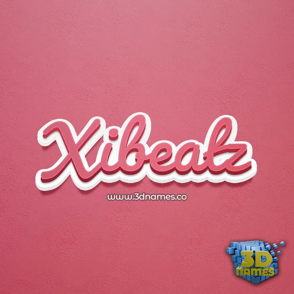 xibeatz in Red Scribble style - 3D name wallpaper
