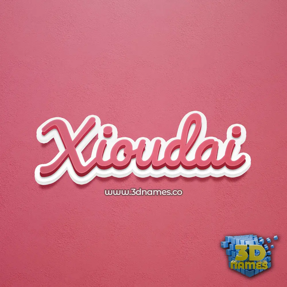 xioudai in Red Scribble style - 3D name wallpaper