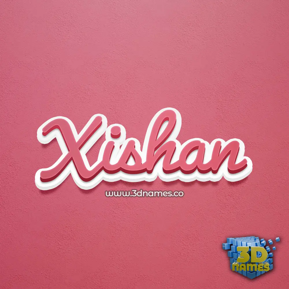 xishan in Red Scribble style - 3D name wallpaper