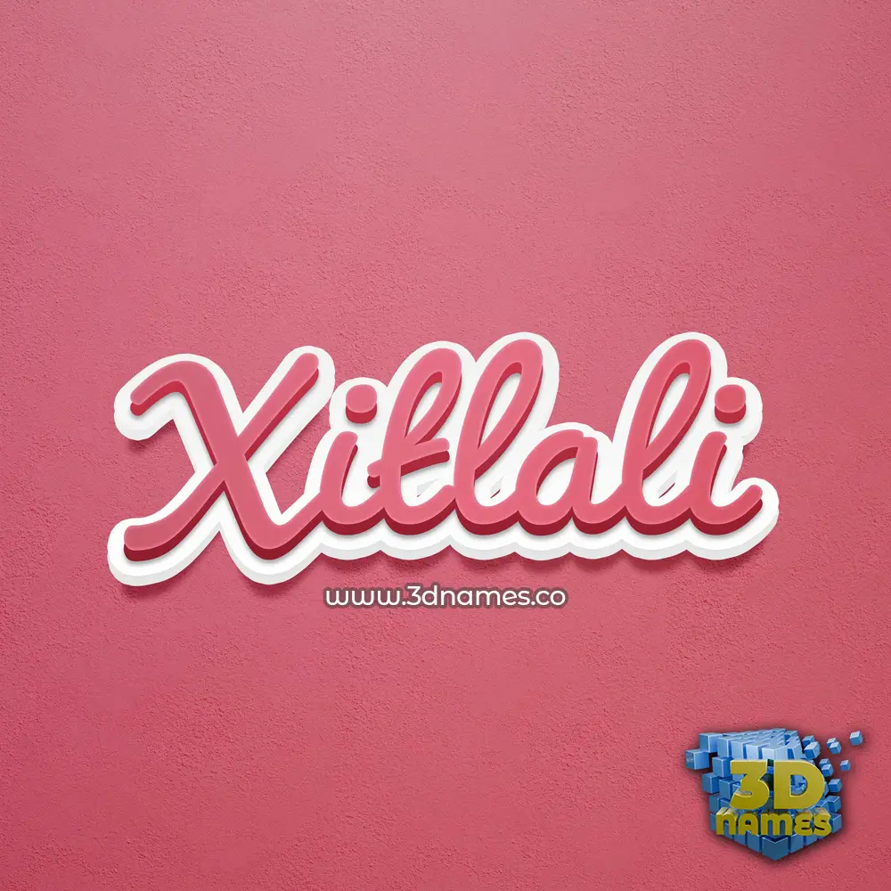xitlali in Red Scribble style - 3D name wallpaper