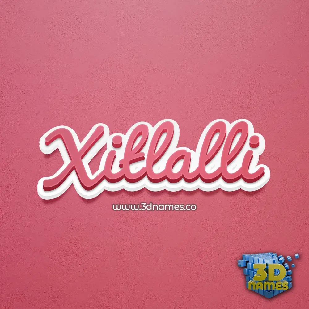 xitlalli in Red Scribble style - 3D name wallpaper