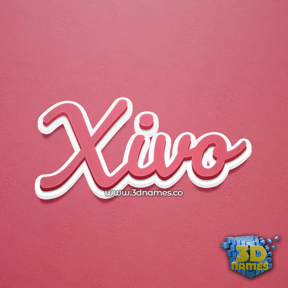 xivo in Red Scribble style - 3D name wallpaper