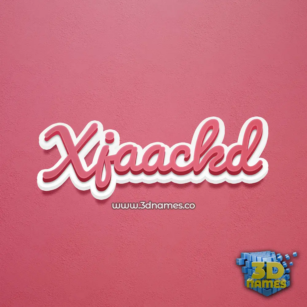 xjaackd in Red Scribble style - 3D name wallpaper