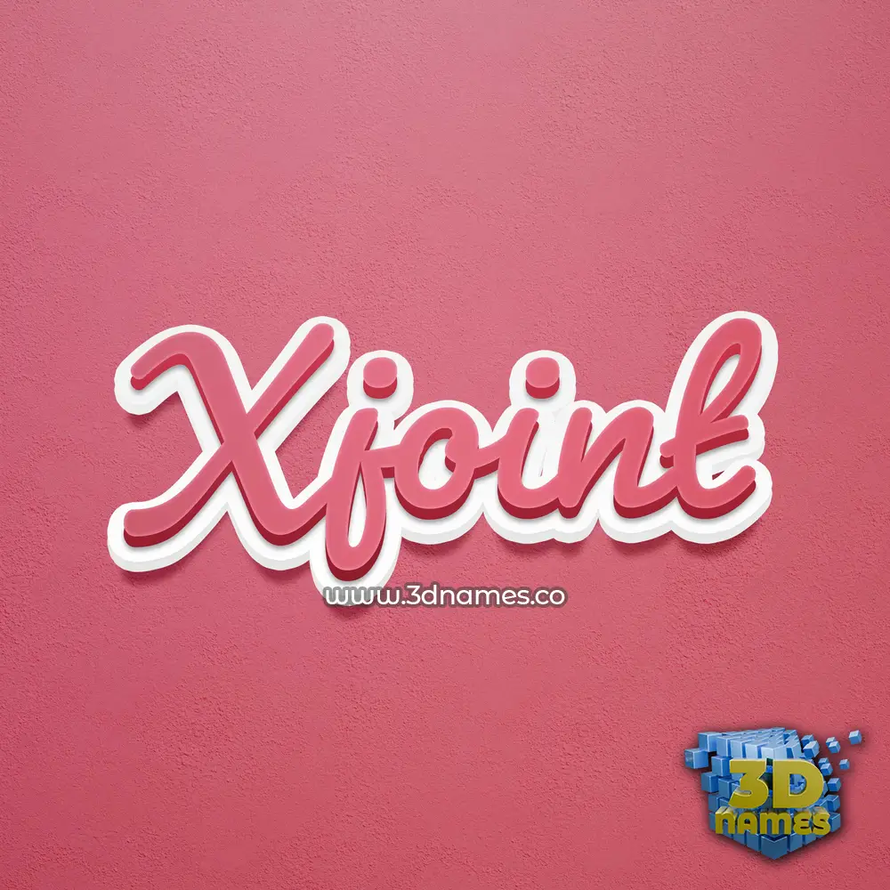 xjoint in Red Scribble style - 3D name wallpaper