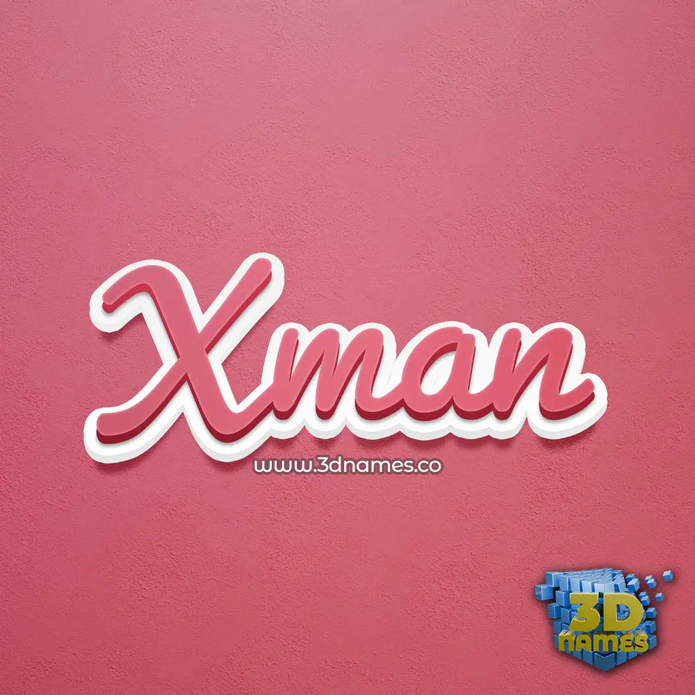 xman in Red Scribble style - 3D name wallpaper
