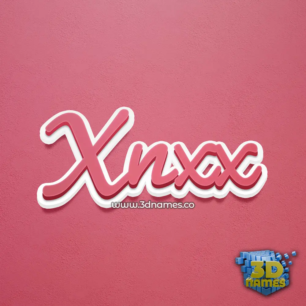 xnxx in Red Scribble style - 3D name wallpaper