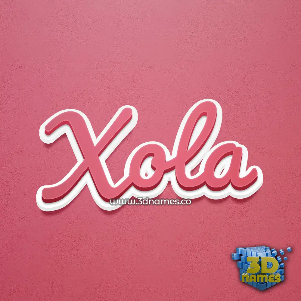 xola in Red Scribble style - 3D name wallpaper
