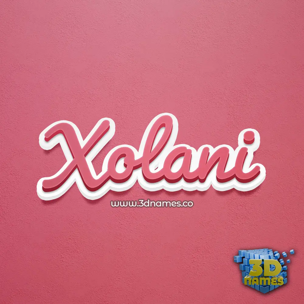 xolani in Red Scribble style - 3D name wallpaper