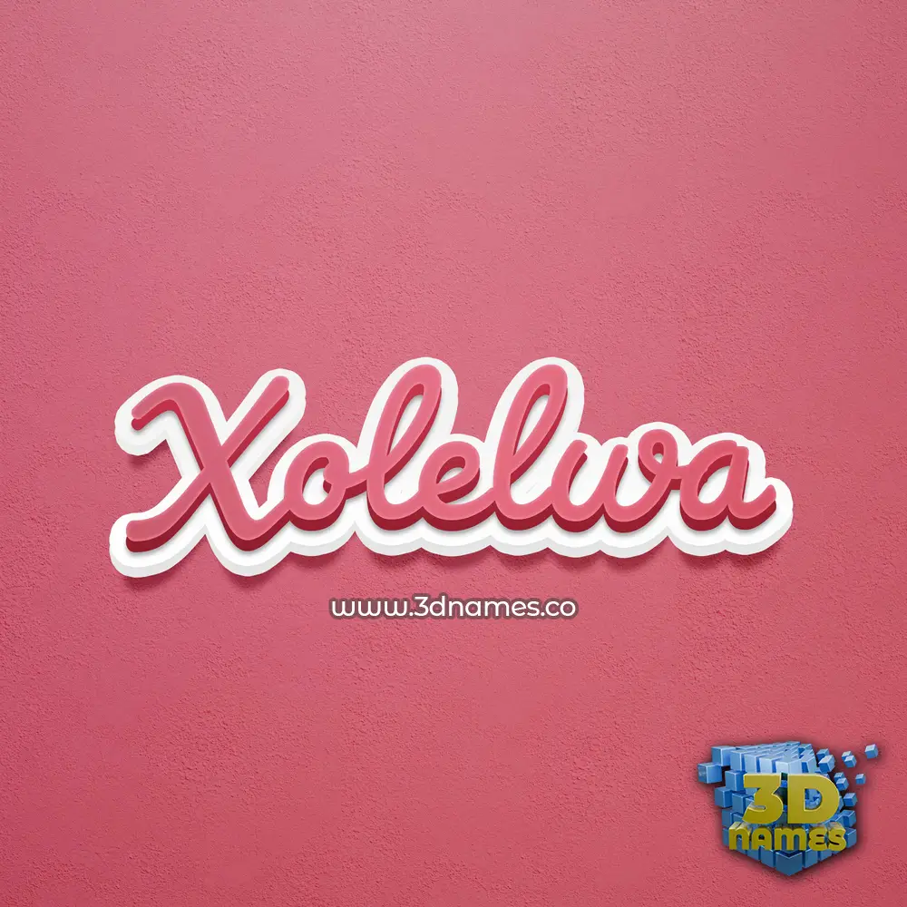 xolelwa in Red Scribble style - 3D name wallpaper