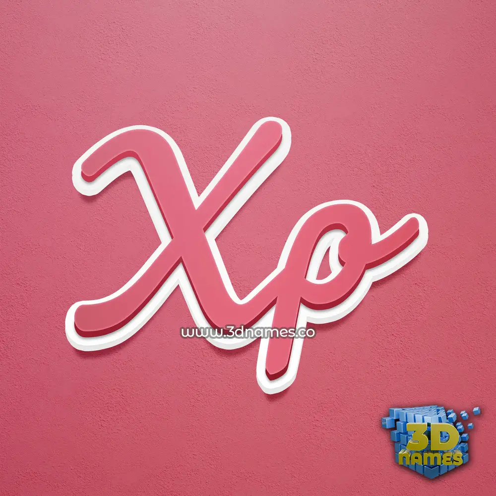 xp in Red Scribble style - 3D name wallpaper