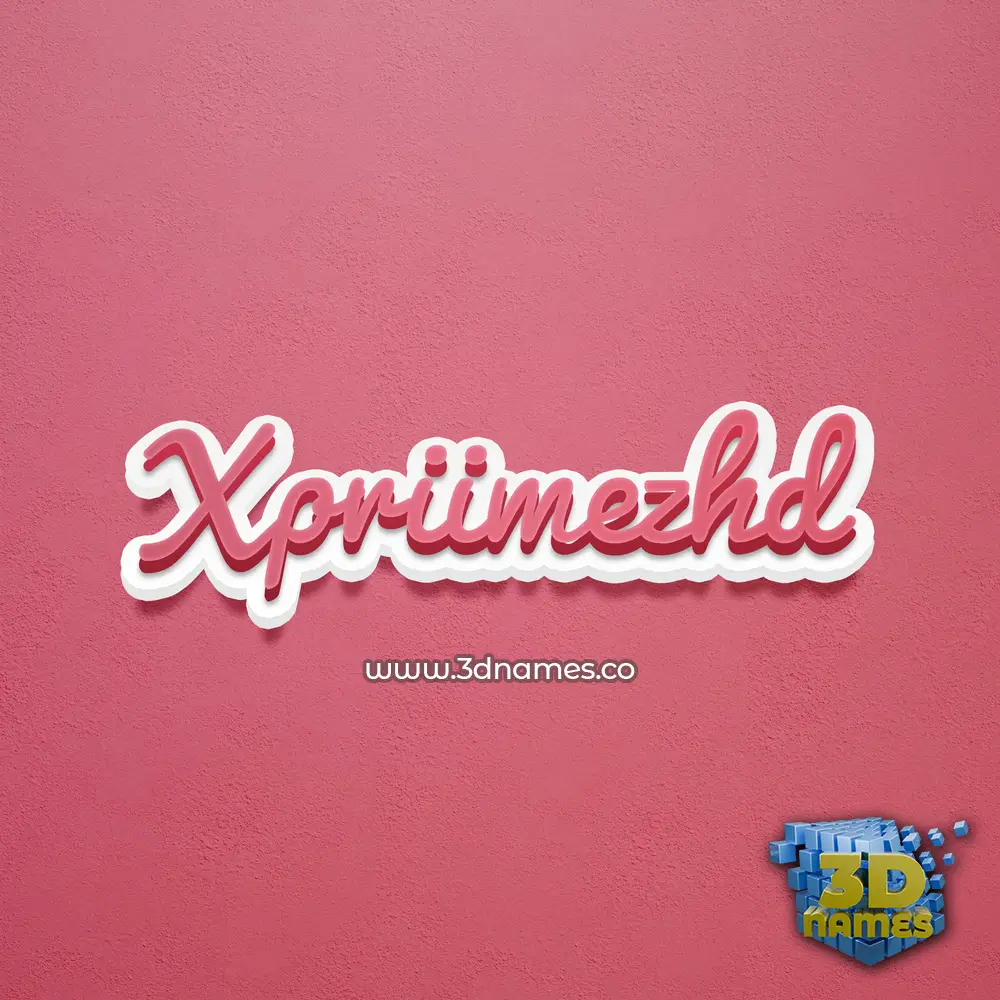 xpriimezhd in Red Scribble style - 3D name wallpaper