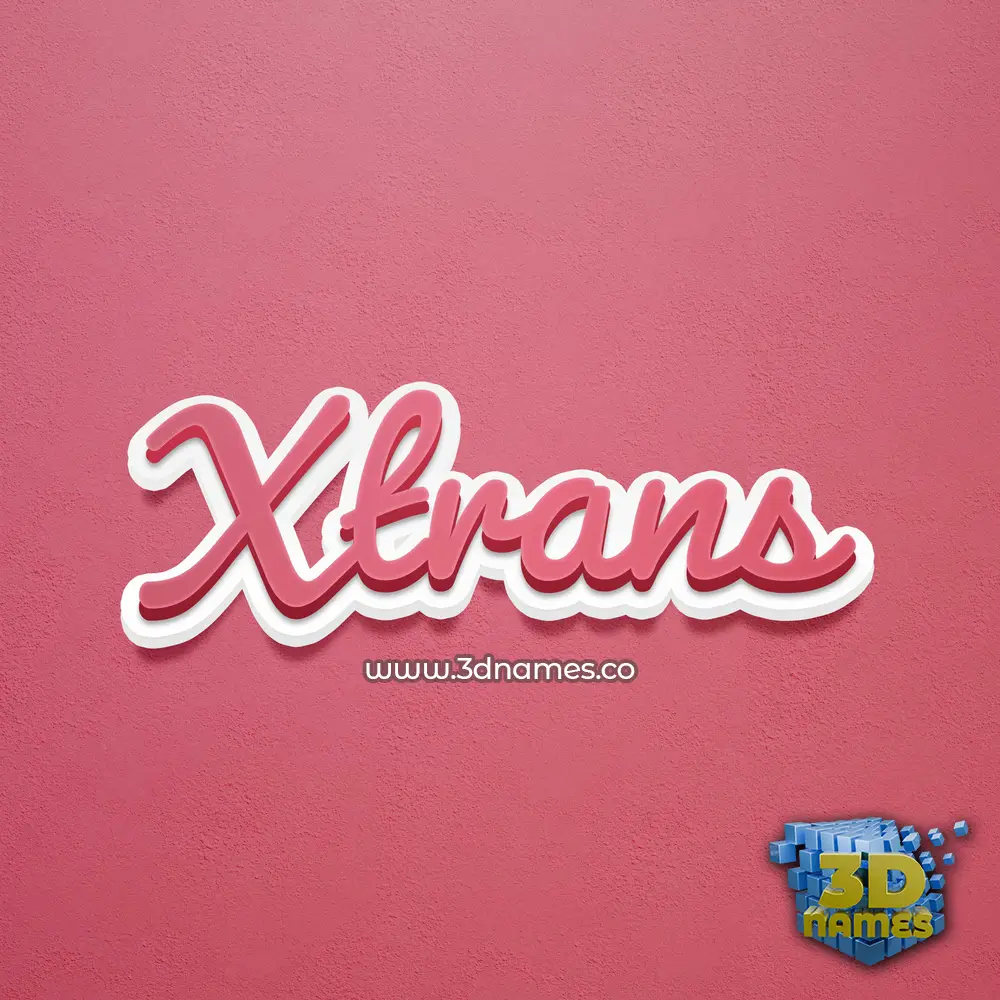 xtrans in Red Scribble style - 3D name wallpaper