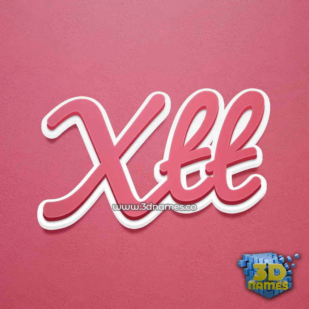 xtt in Red Scribble style - 3D name wallpaper