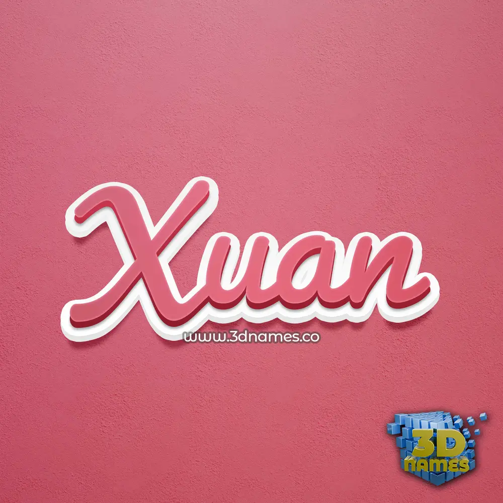 xuan in Red Scribble style - 3D name wallpaper