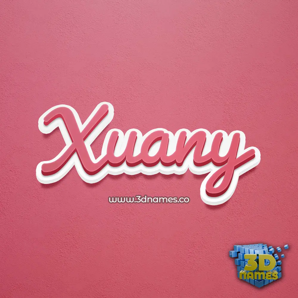 xuany in Red Scribble style - 3D name wallpaper