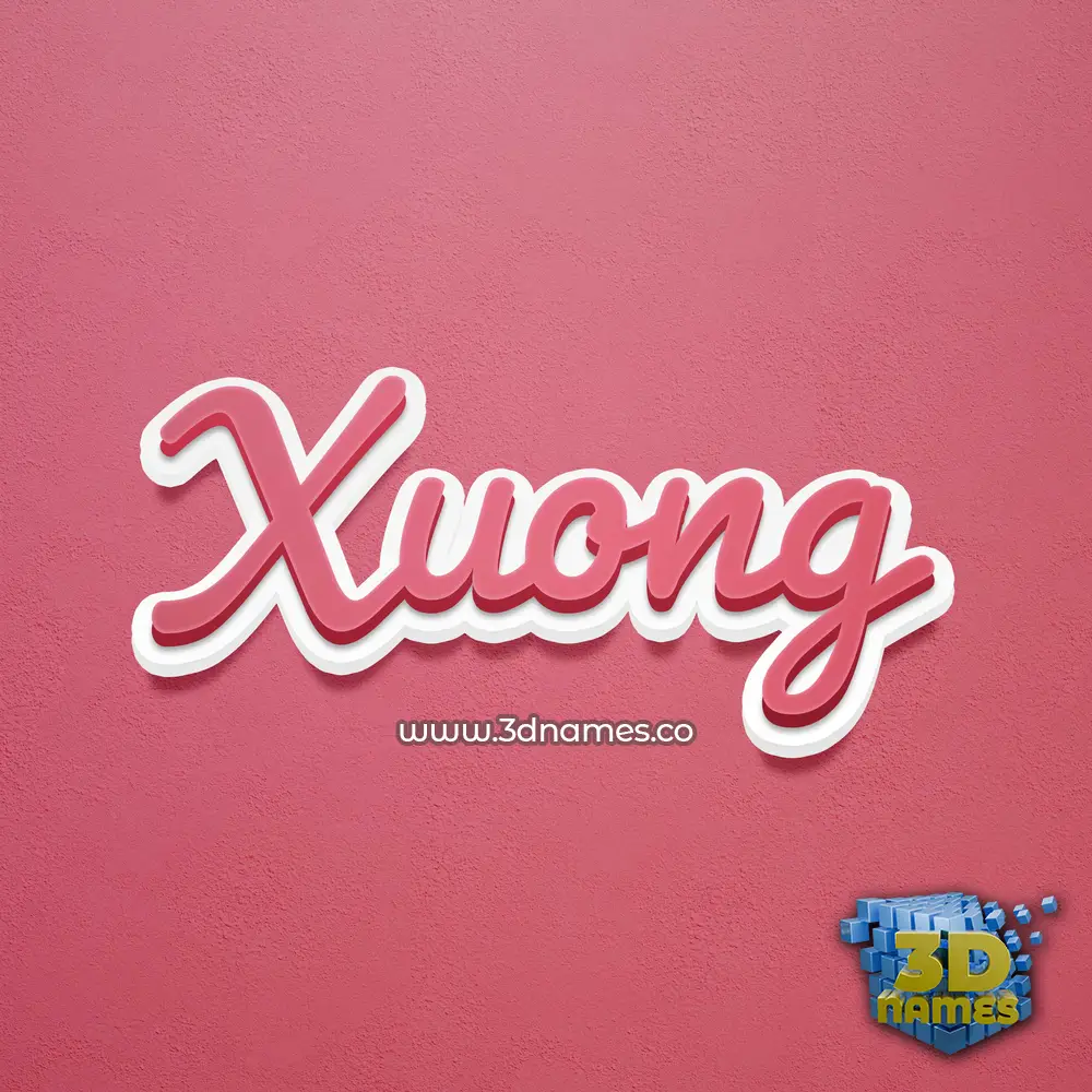 xuong in Red Scribble style - 3D name wallpaper