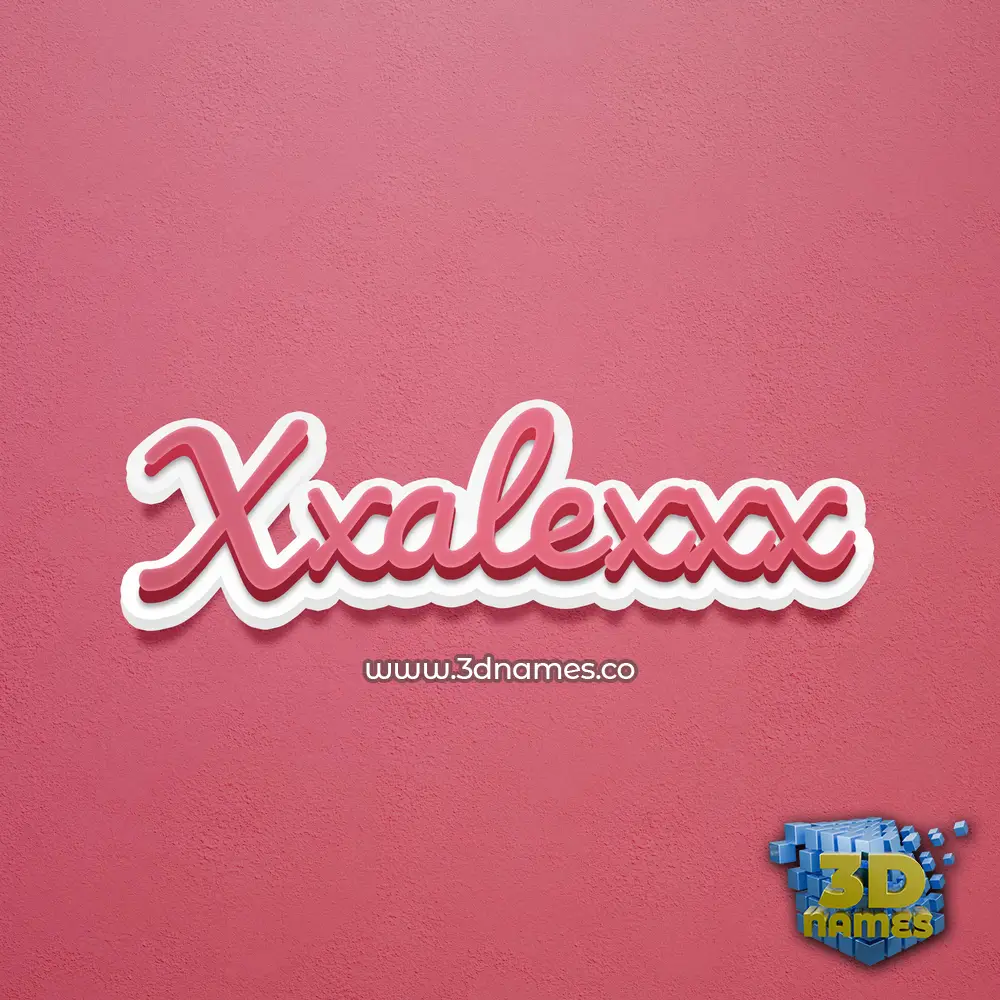 xxalexxx in Red Scribble style - 3D name wallpaper