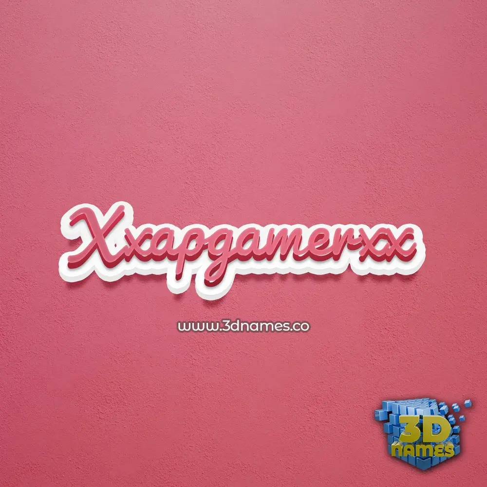 xxapgamerxx in Red Scribble style - 3D name wallpaper