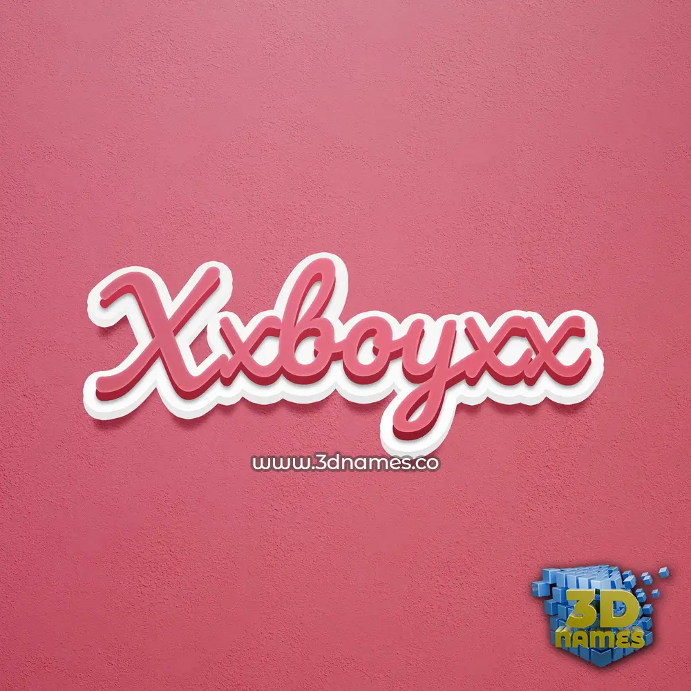 xxboyxx in Red Scribble style - 3D name wallpaper