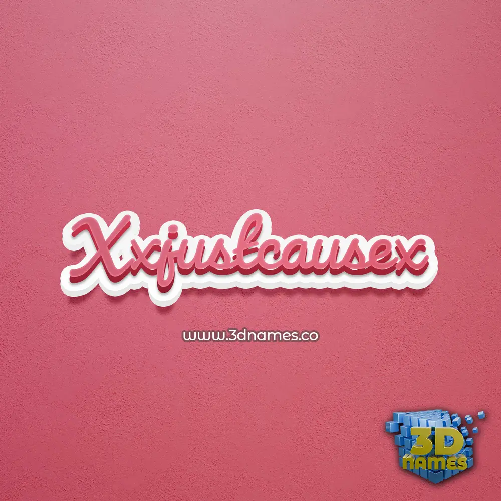 xxjustcausex in Red Scribble style - 3D name wallpaper