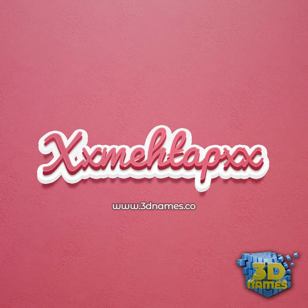 xxmehtapxx in Red Scribble style - 3D name wallpaper