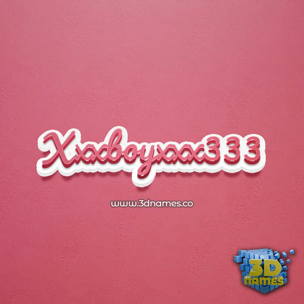 xxxboyxxx333 in Red Scribble style - 3D name wallpaper