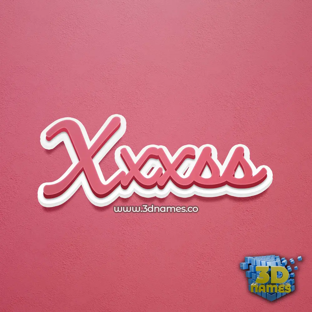 xxxss in Red Scribble style - 3D name wallpaper