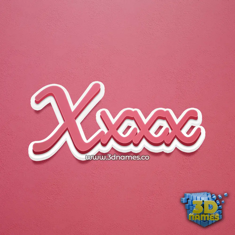 xxxx in Red Scribble style - 3D name wallpaper