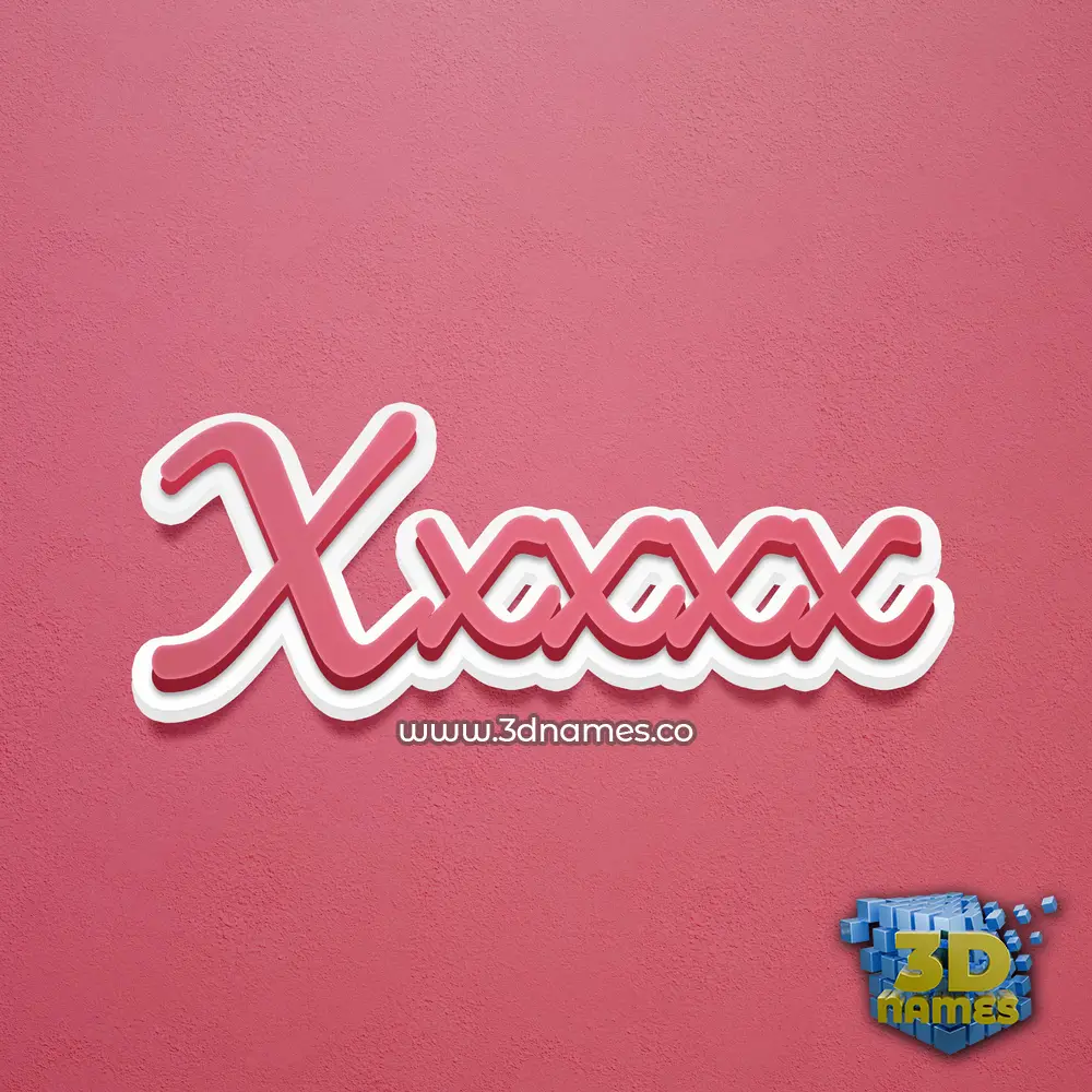 xxxxx in Red Scribble style - 3D name wallpaper