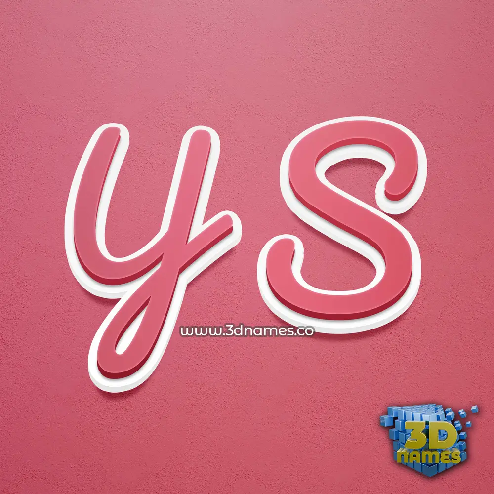 y s in Red Scribble style - 3D name wallpaper