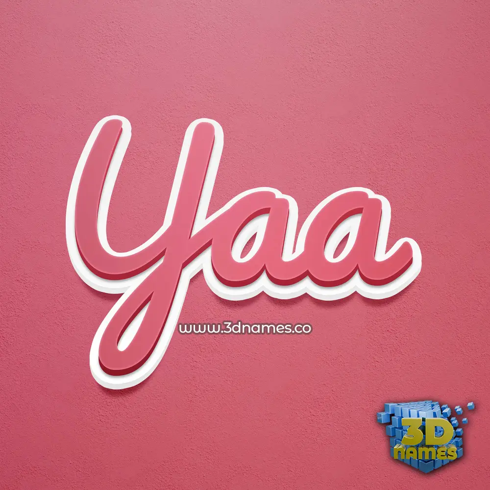 yaa in Red Scribble style - 3D name wallpaper
