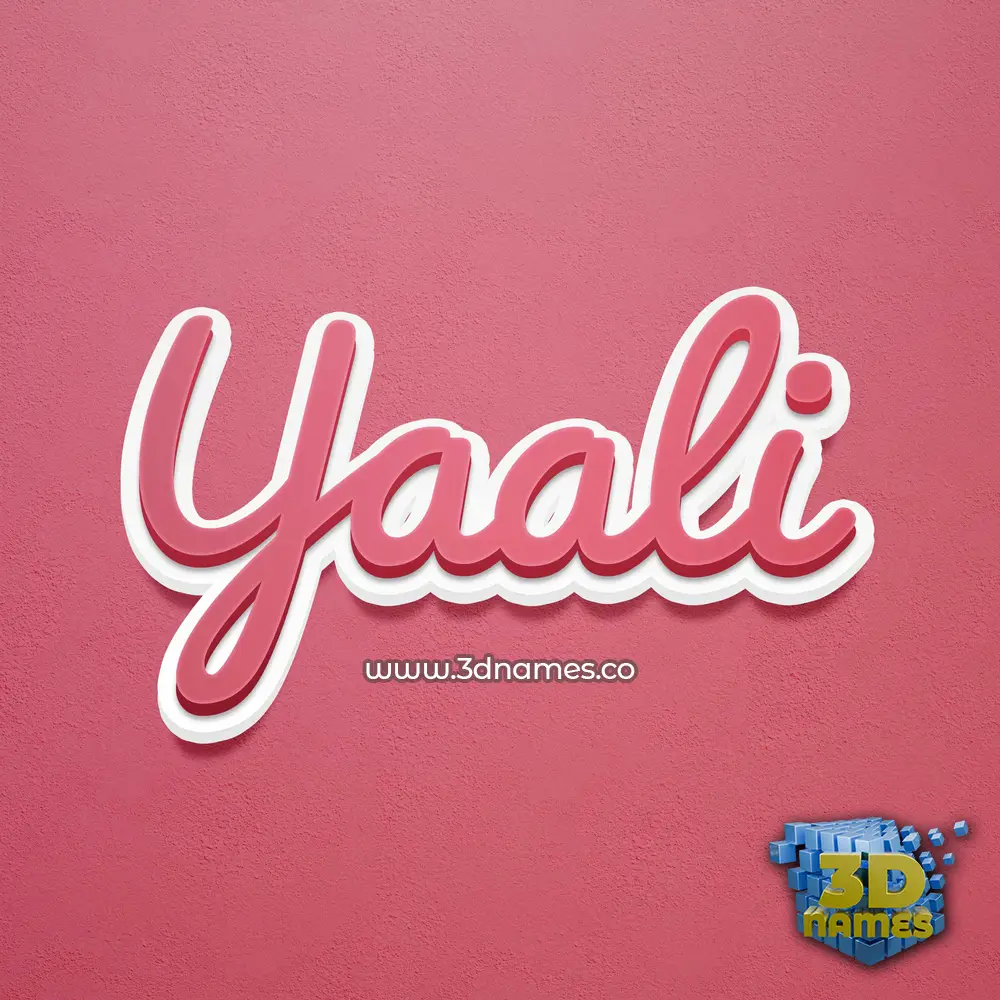 yaali in Red Scribble style - 3D name wallpaper