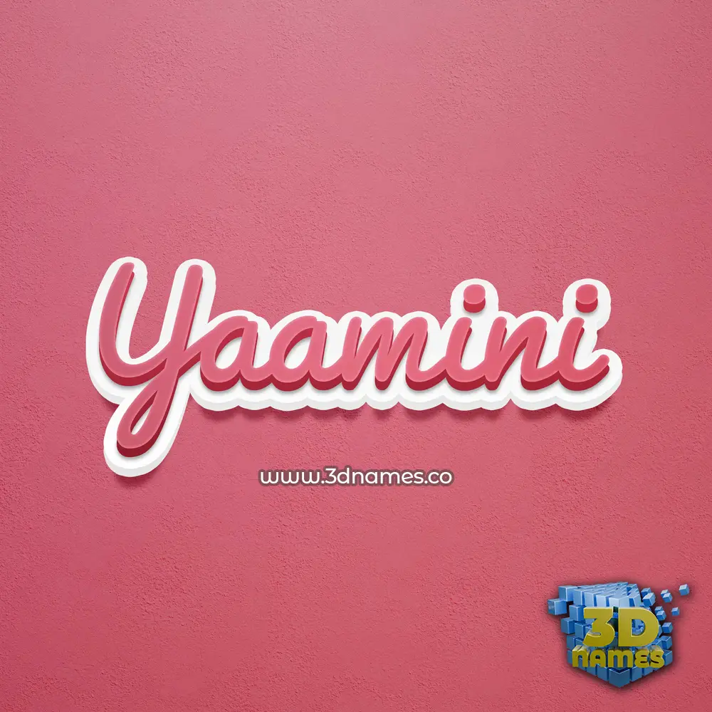 yaamini in Red Scribble style - 3D name wallpaper