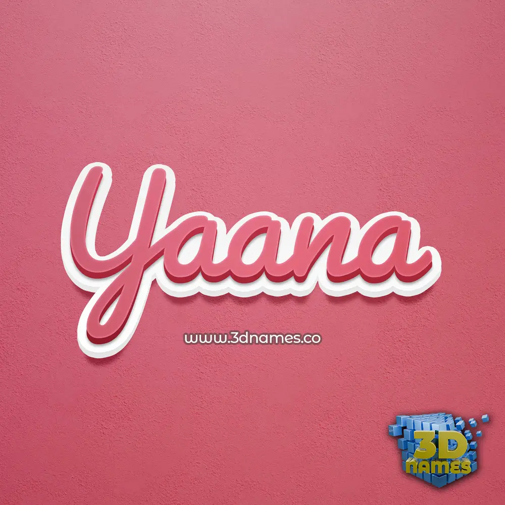 yaana in Red Scribble style - 3D name wallpaper