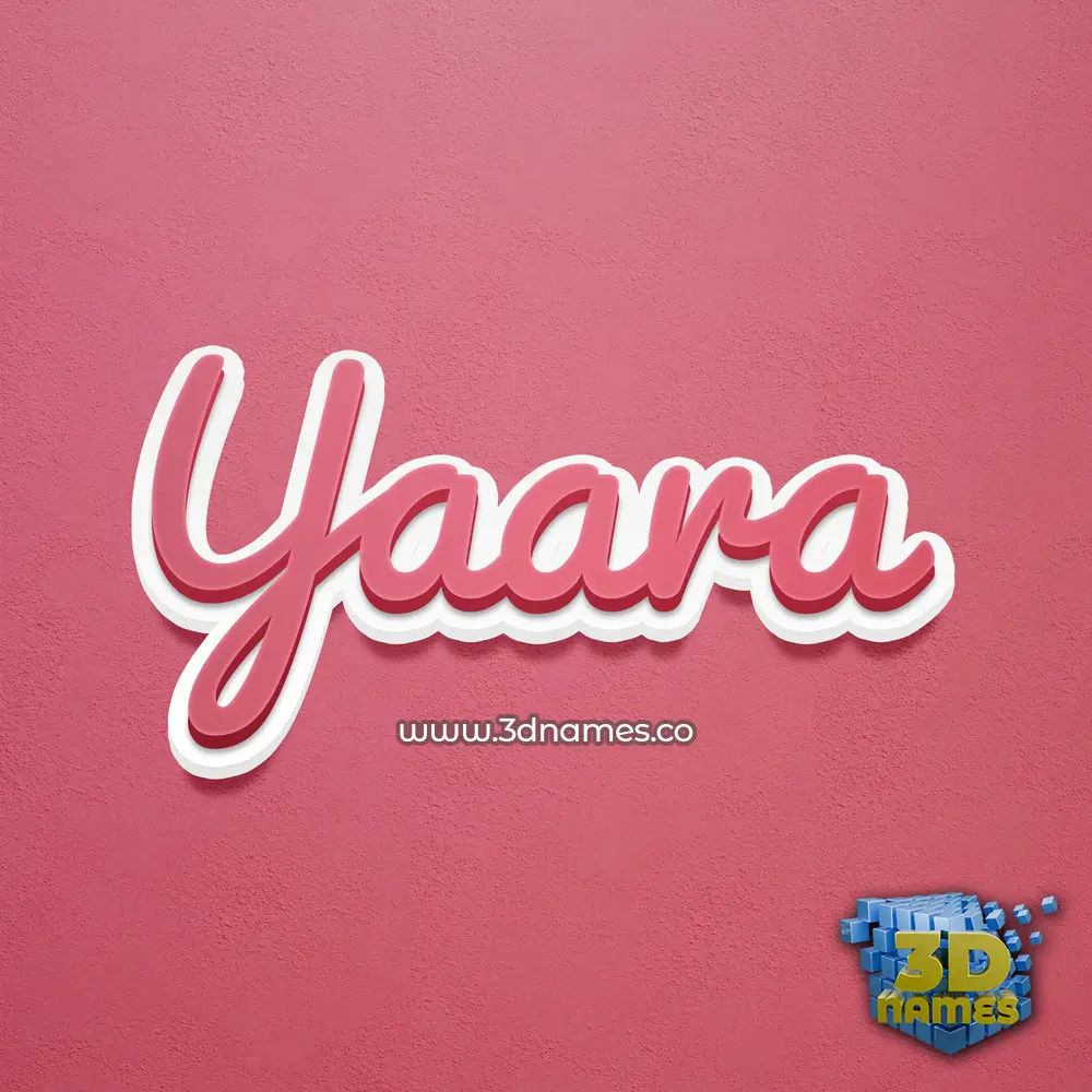 yaara in Red Scribble style - 3D name wallpaper
