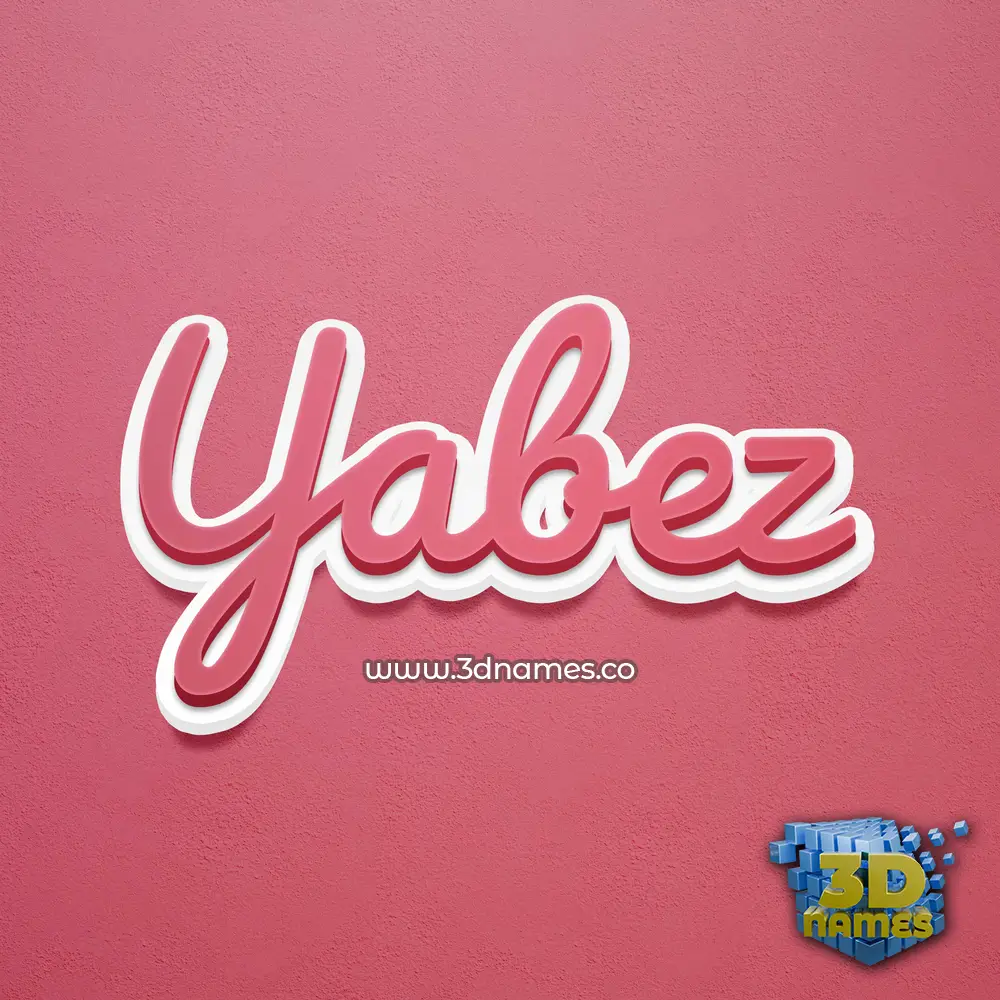 yabez in Red Scribble style - 3D name wallpaper