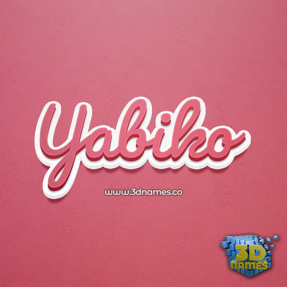 yabiko in Red Scribble style - 3D name wallpaper