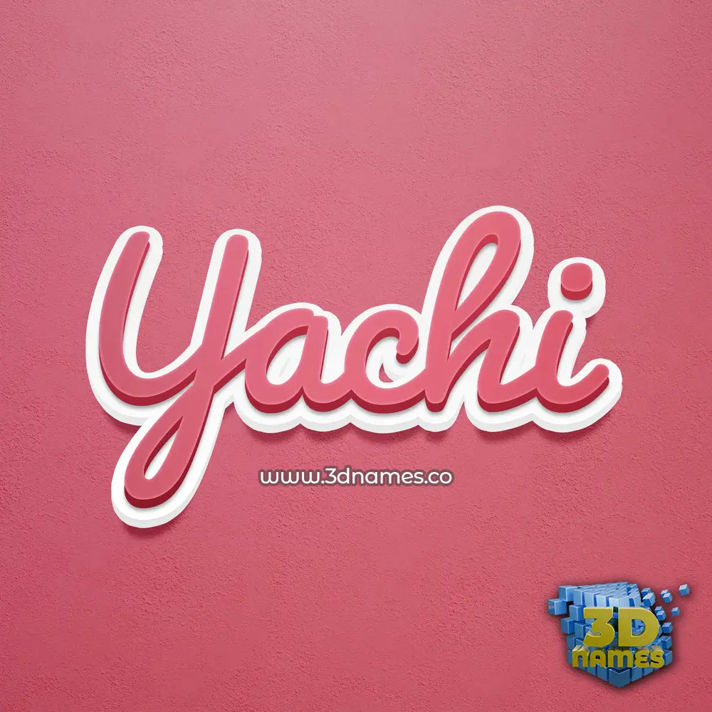yachi in Red Scribble style - 3D name wallpaper