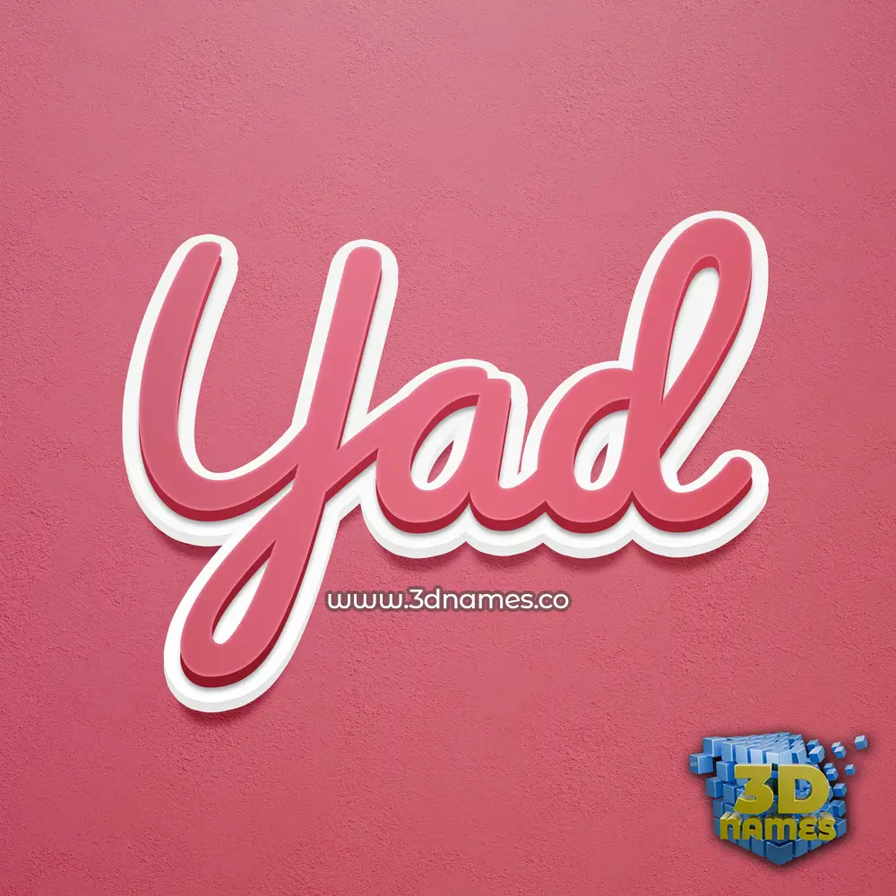 yad in Red Scribble style - 3D name wallpaper