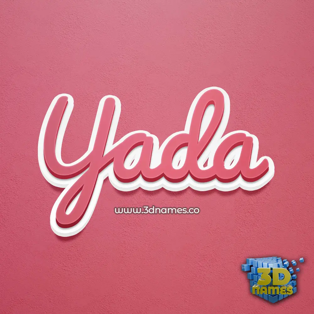 yada in Red Scribble style - 3D name wallpaper