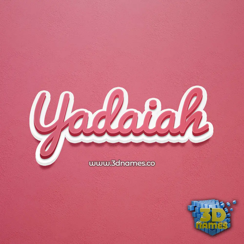 yadaiah in Red Scribble style - 3D name wallpaper
