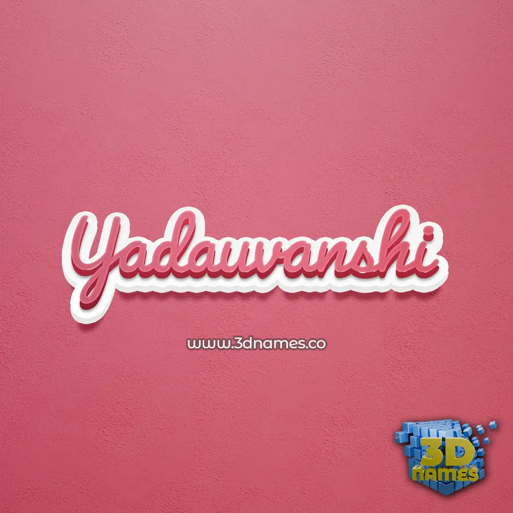 yadauvanshi in Red Scribble style - 3D name wallpaper