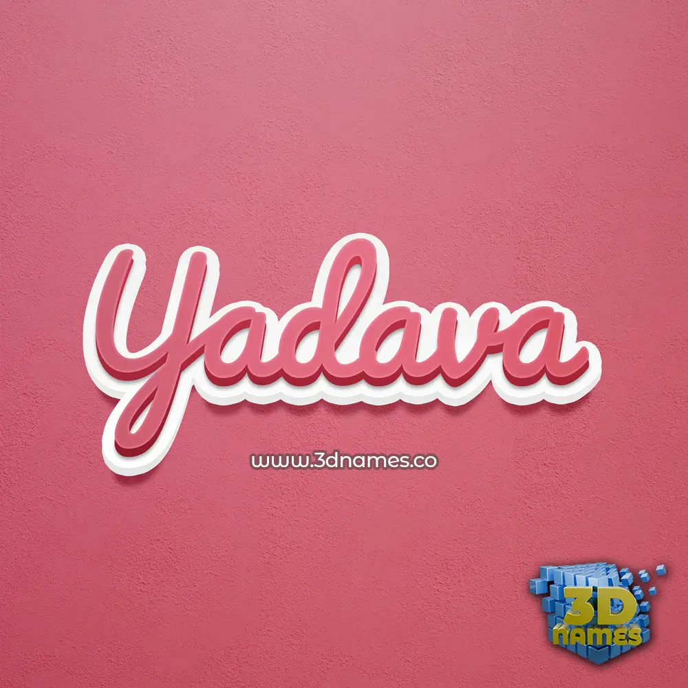 yadava in Red Scribble style - 3D name wallpaper