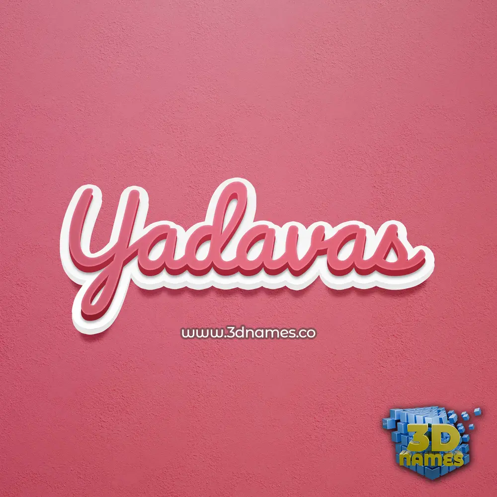 yadavas in Red Scribble style - 3D name wallpaper