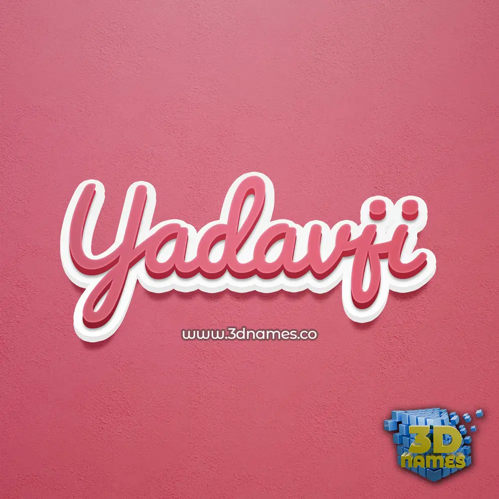 yadavji in Red Scribble style - 3D name wallpaper